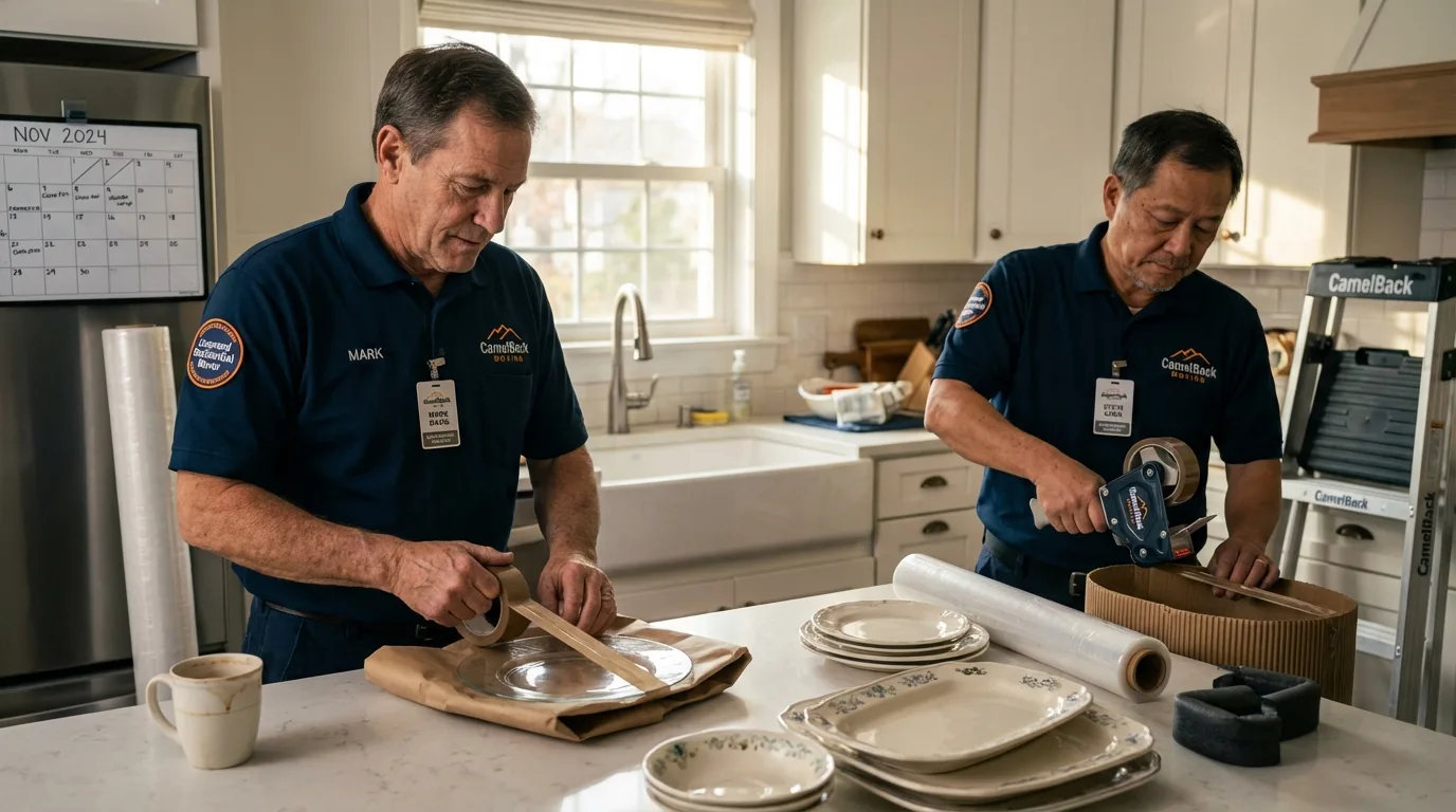 Professional crew packing kitchen dishware in Rapid City, SD